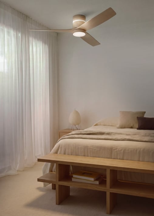 WIND LAYER - 40W quiet ceiling fan Ø132 cm with ambient light