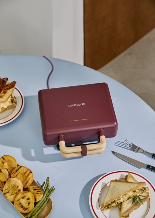 STONE STUDIO - Sandwich grill and waffle maker with removable plates