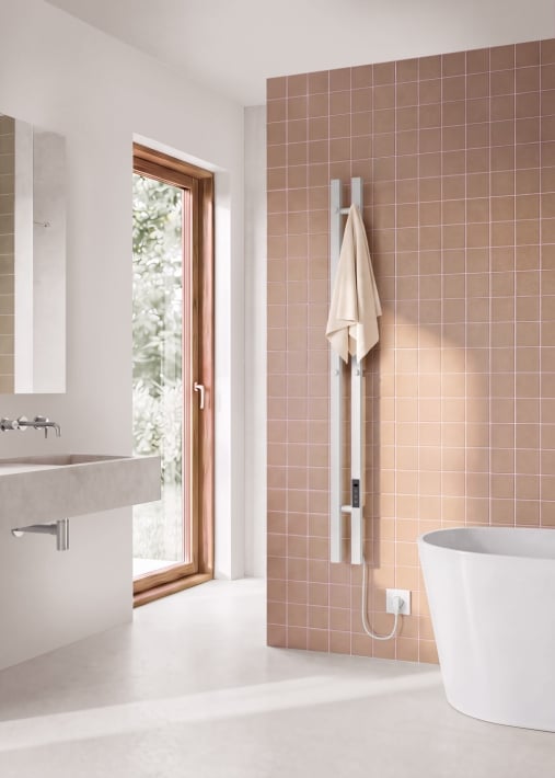 WARM TOWEL TUBE FLAT - 80W Bar-Style Electric Towel Warmer