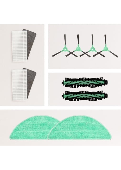 Buy Pack Replacements for NETBOT S14 / S15 2 x (Right Brush + Left Brush + Roller + HEPA Filter + Mop) 