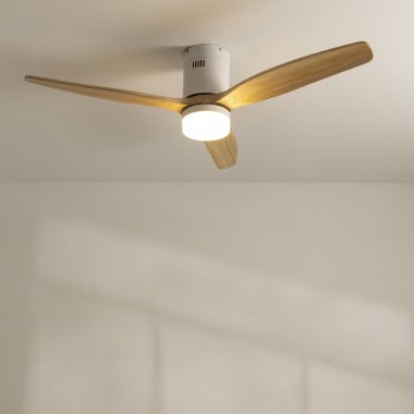 Design Ceiling Fan Flat quietly with LED Light and Remote Control Ceiling Lamps 