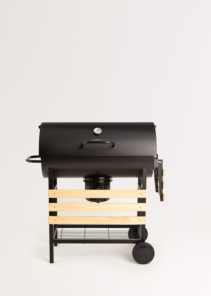 BBQ SMOKEY - Charcoal barbecue smoker with wheels, gallery image 2