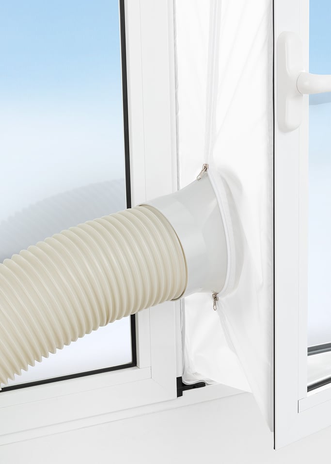 DIY-Air Condition - AirLock- Hot Air Stop - Window adapter and installation  for hot air hose / tube 
