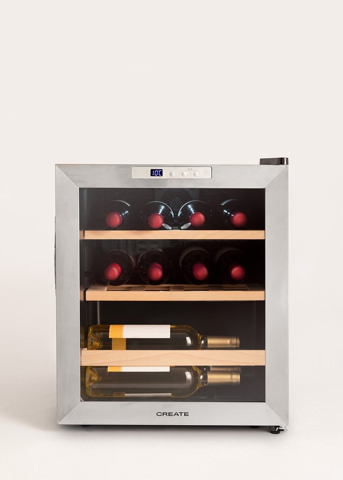 WINECOOLER WOOD L15 - Electric Wine Cooler for 12 or 15 Bottles with wooden shelves, gallery image 2