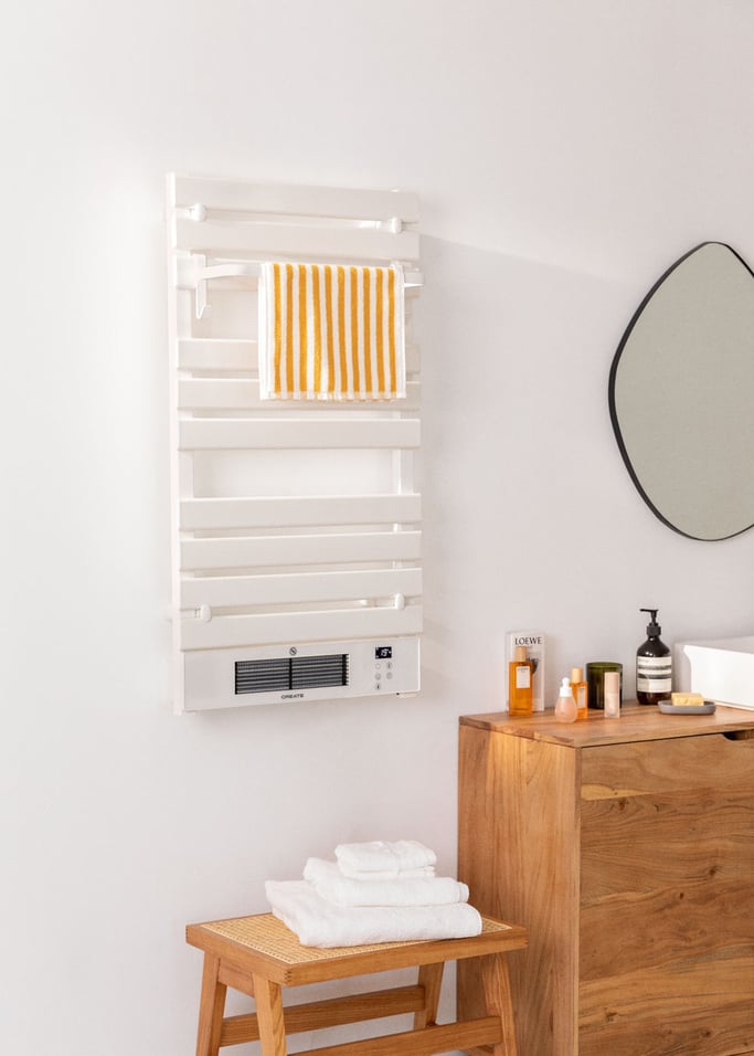 Shelf with hook and one bar for WARM TOWEL towel rail, gallery image 2