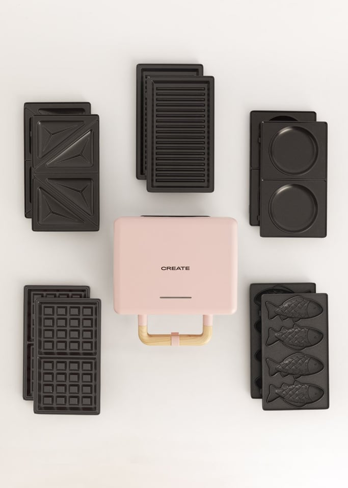 PACK STONE STUDIO Double - waffle and grill Sandwich Maker + Taiyaki Mold + pancake Mold , gallery image 1