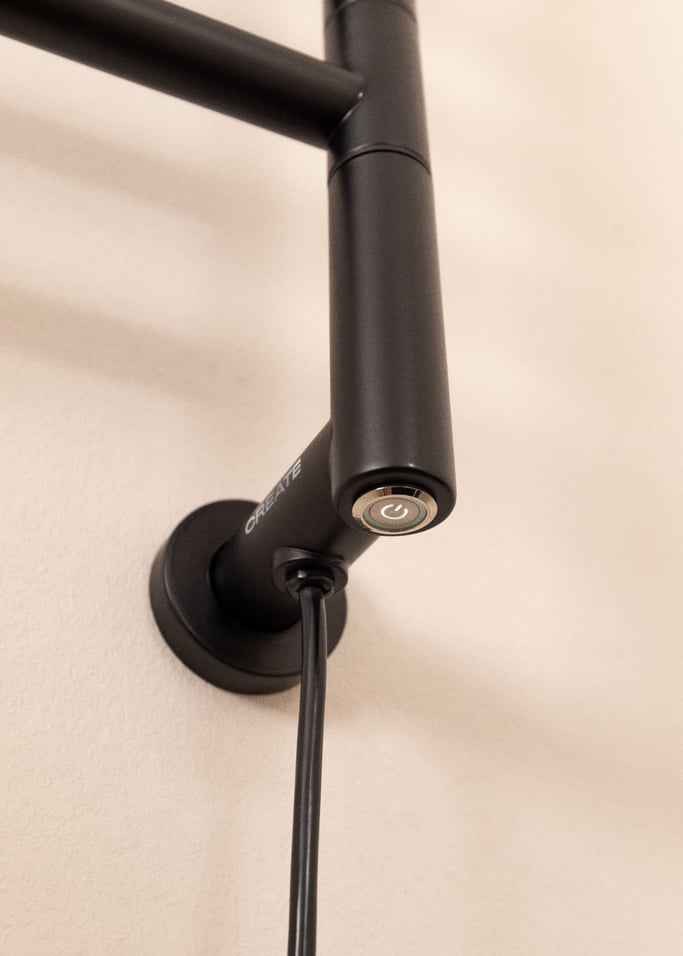 WARM TOWEL MINIMAL - Electric towel rail 80W with 180º swivel bars, gallery image 4