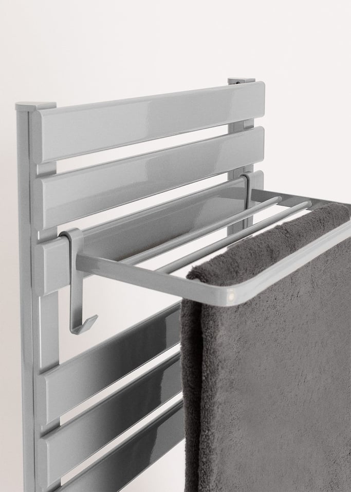 Shelf with hook and three bars for WARM TOWEL towel rail, gallery image 5