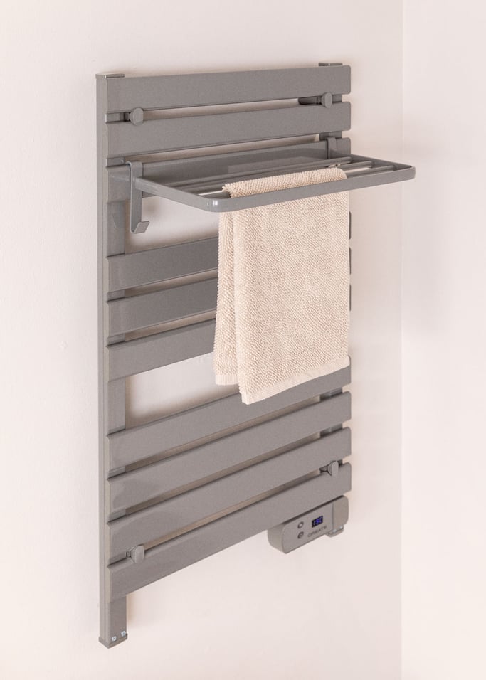 Shelf with hook and three bars for WARM TOWEL towel rail, gallery image 2
