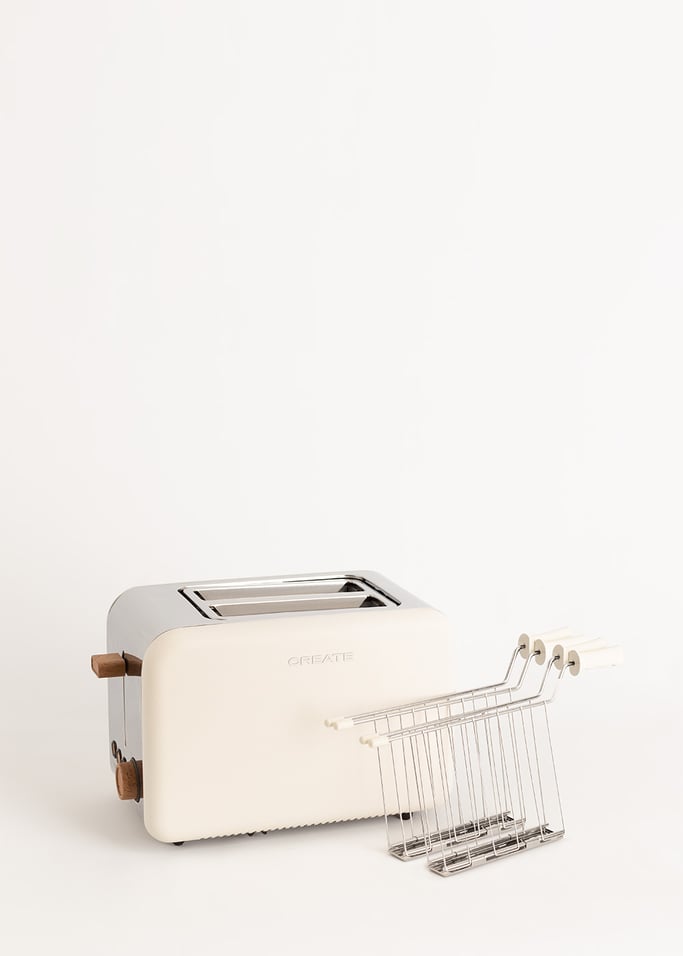 PACK TOAST RETRO Small Wide slice toaster + 2 GRILL GRID to make sandwiches, gallery image 1