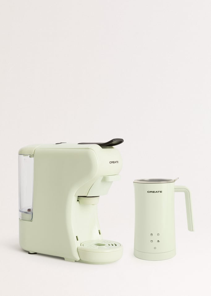 PACK POTTS Multi-capsule espresso machine + MILK FROTHER STUDIO Milk and chocolate warmer frother, gallery image 1
