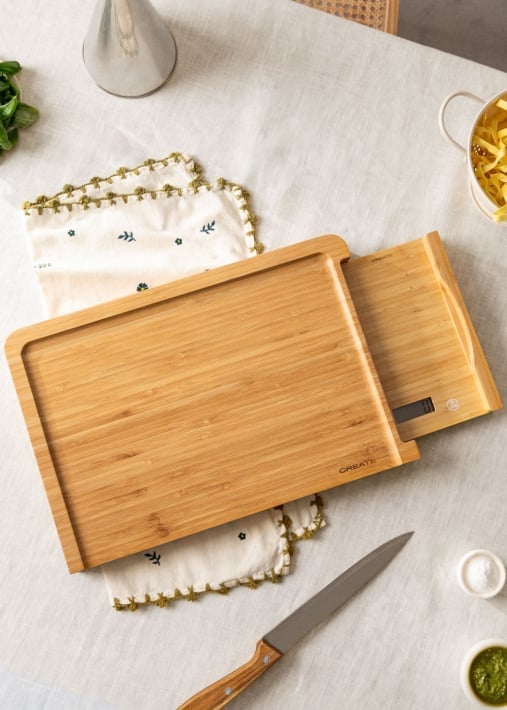 Buy BOARD SCALE BAMBOO - Kitchen cutting board with integrated scale