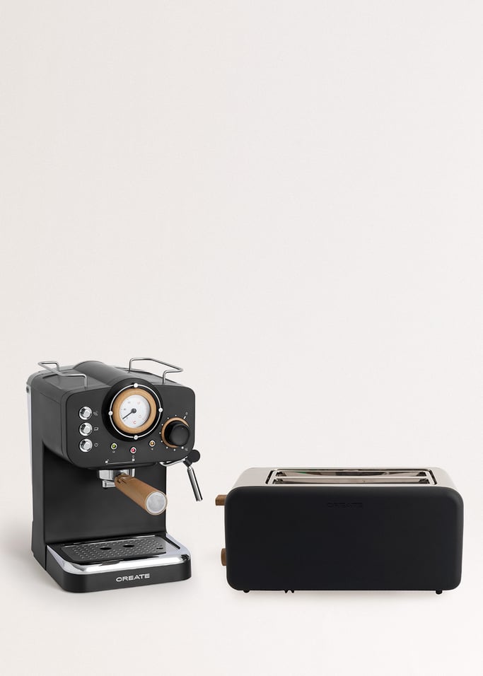 Pack TOAST RETRO Toaster + THERA RETRO Matte Finish Espresso Machine , gallery image 1