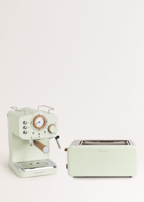 Buy Pack TOAST RETRO Toaster + THERA RETRO MATT Matte Finish Espresso Machine 