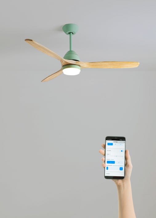 Buy WIND CUP - Silent 40W ceiling fan Ø132 cm with 15W LED light