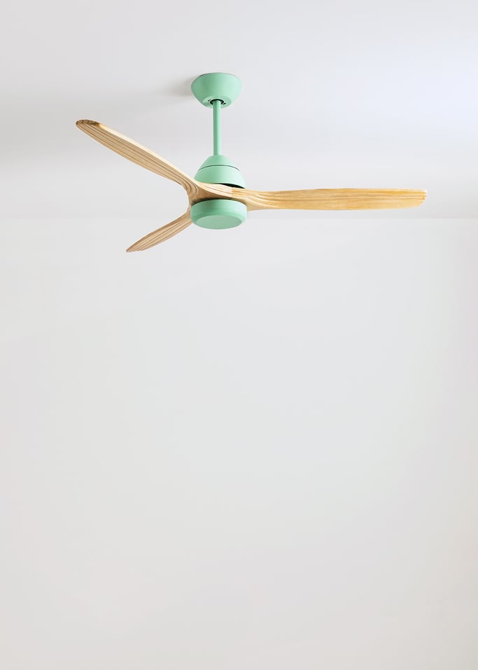 WIND CUP - Silent 40W ceiling fan Ø132 cm with 15W LED light, gallery image 2