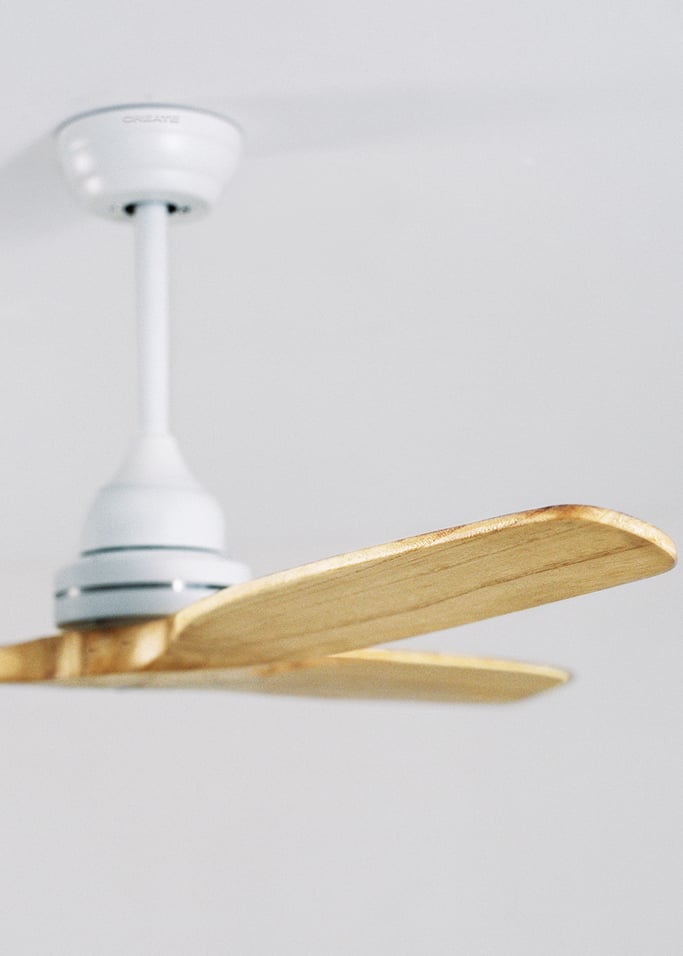WIND WOOD - Silent 75W ceiling fan Ø132 cm 100% wood, gallery image 5