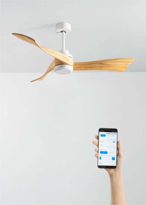 Buy WIND CURVE - Silent 40W ceiling fan Ø132 cm 100% wood