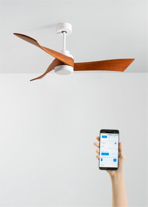 Buy WIND CURVE - Silent 40W ceiling fan Ø132 cm 100% wood