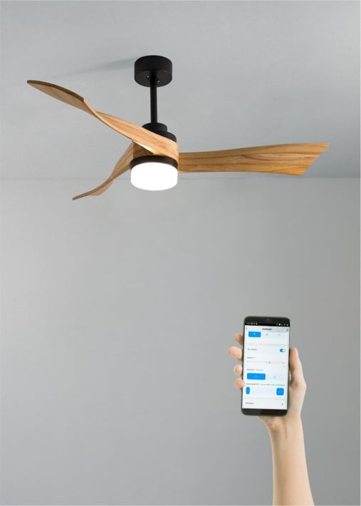 Buy WIND CURVE - Silent 40W ceiling fan Ø132 cm 100% wood