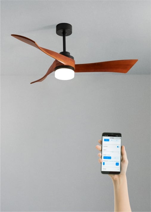 Buy WIND CURVE - Silent 40W ceiling fan Ø132 cm 100% wood