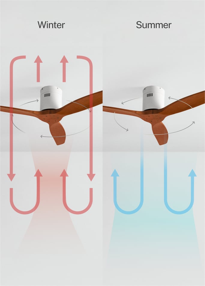 WIND CALM - Quiet 40W ceiling fan with technical ABS blades various sizes, gallery image 3