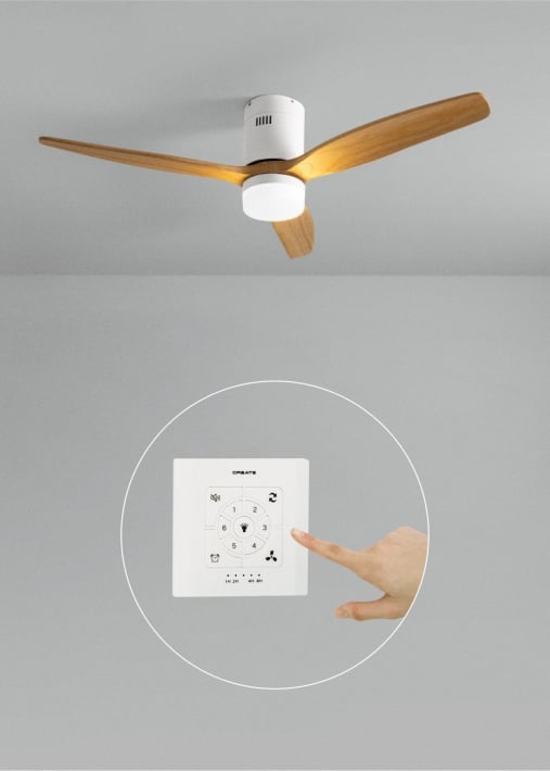 Buy WIND CALM - Silent 40W ceiling fan Ø132 cm 100% wood