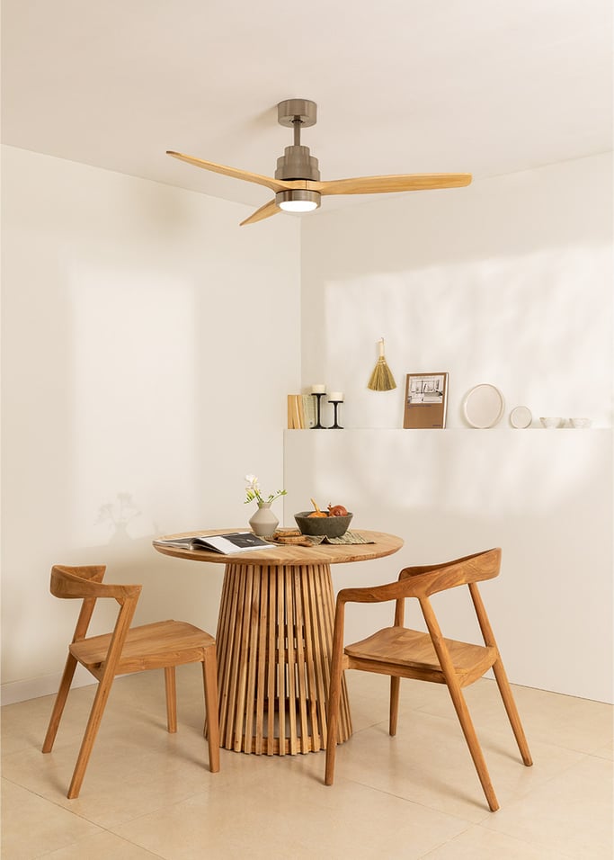 WIND STYLANCE - Silent 40W ceiling fan Ø132 cm 100% Holz, gallery image 2