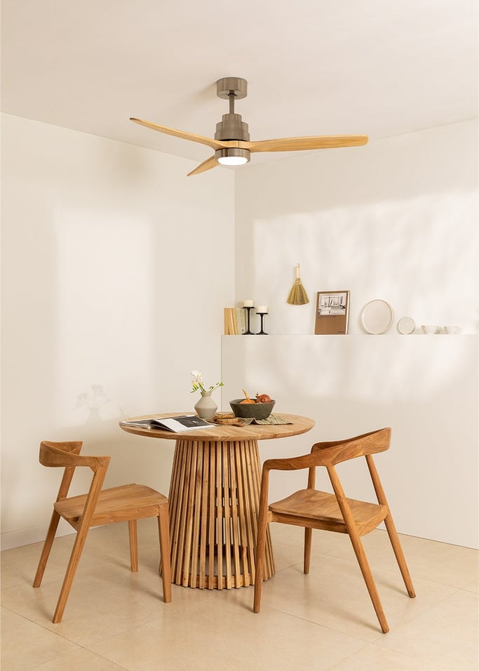 WIND STYLANCE - Silent 40W ceiling fan Ø132 cm 100% Holz, gallery image 1