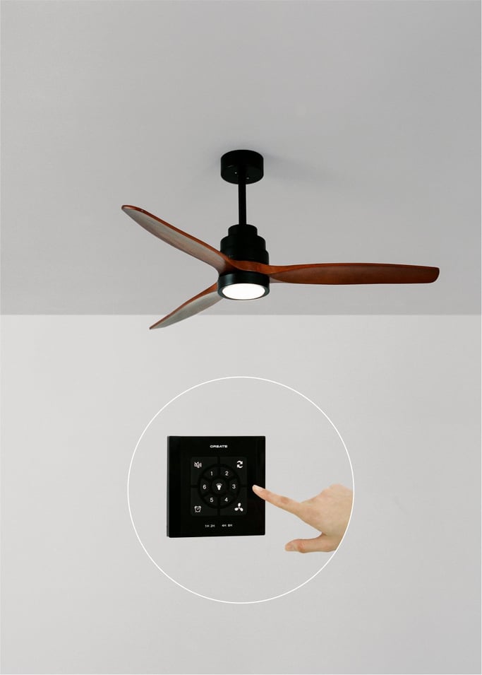 WIND STYLANCE - Silent 40W ceiling fan 100% wood various sizes, gallery image 1