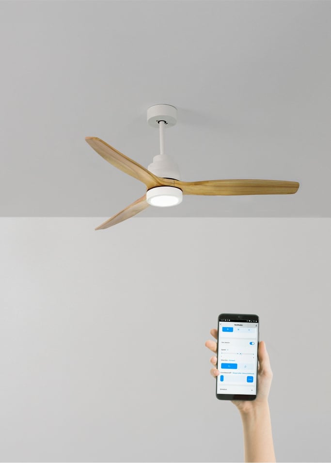 WIND STYLANCE - Silent 40W ceiling fan Ø132 cm 100% Holz, gallery image 1