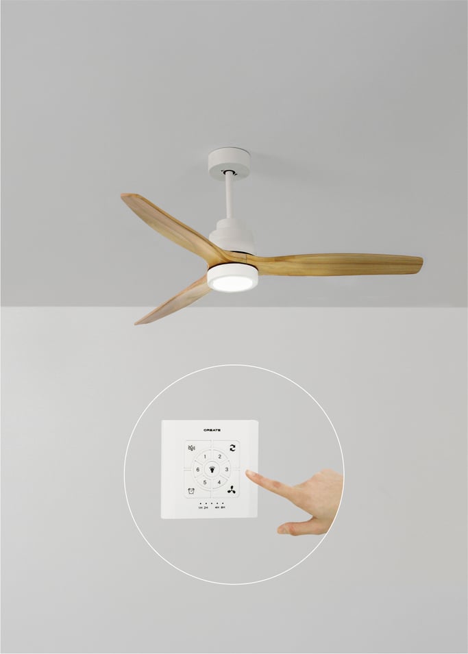 WIND STYLANCE - Silent 40W ceiling fan Ø132 cm 100% Holz, gallery image 1