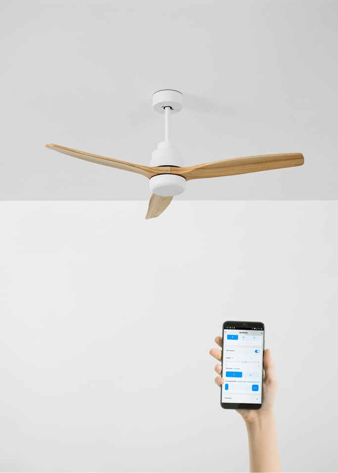 WIND STYLANCE - Silent 40W ceiling fan Ø132 cm 100% Holz, gallery image 1