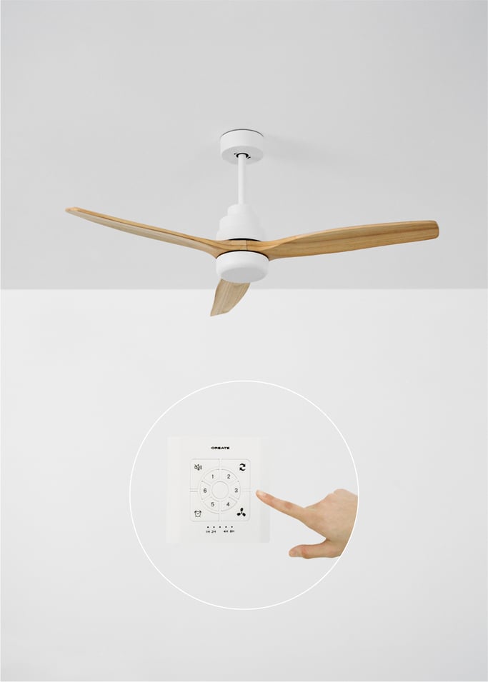 WIND STYLANCE - Silent 40W ceiling fan Ø132 cm 100% Holz, gallery image 1