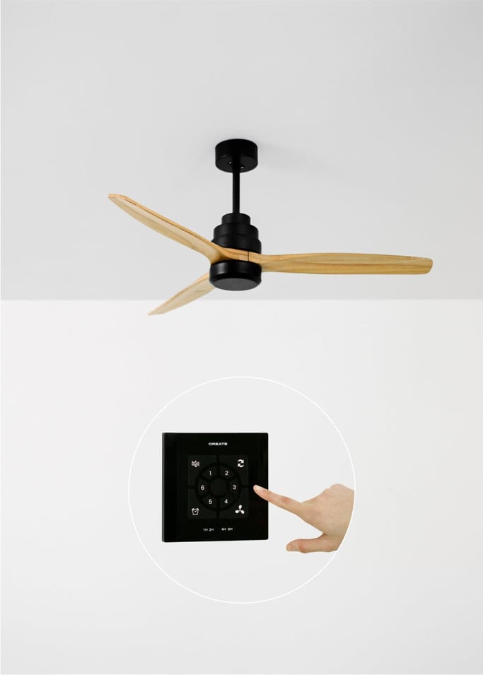 WIND STYLANCE - Silent 40W ceiling fan 100% wood various sizes, gallery image 1