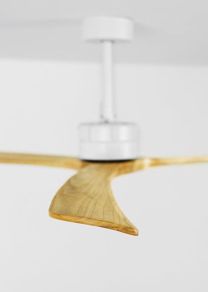 WIND LARGE - Silent 40W ceiling fan Ø152 cm 100% wood, gallery image 6