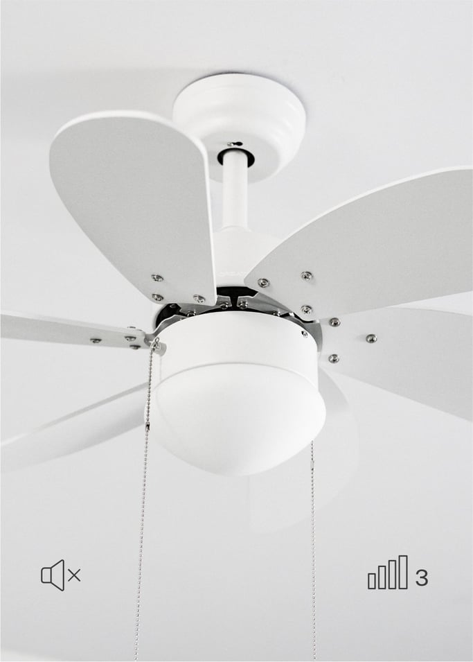 WINDLIGHT EASY - Silent 53W Ceiling Fan Ø86 cm, gallery image 5
