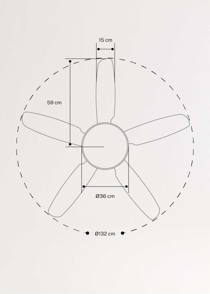 WIND FLAT - Silent 40W ceiling fan Ø132 cm , gallery image 8