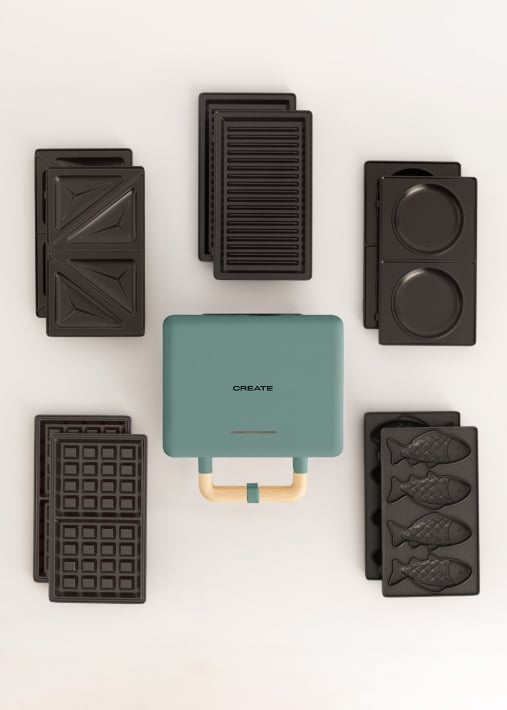 Buy Pack STONE STUDIO Double - waffle and grill Sandwich Maker + Taiyaki Mold + pancake Mold 