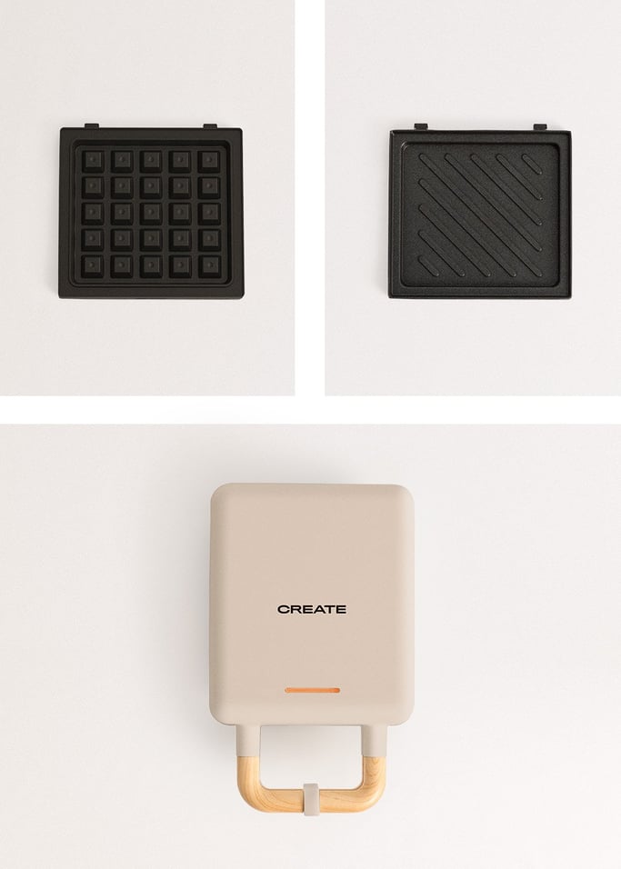 STONE STUDIO - Sandwich grill and waffle maker with removable plates, gallery image 7