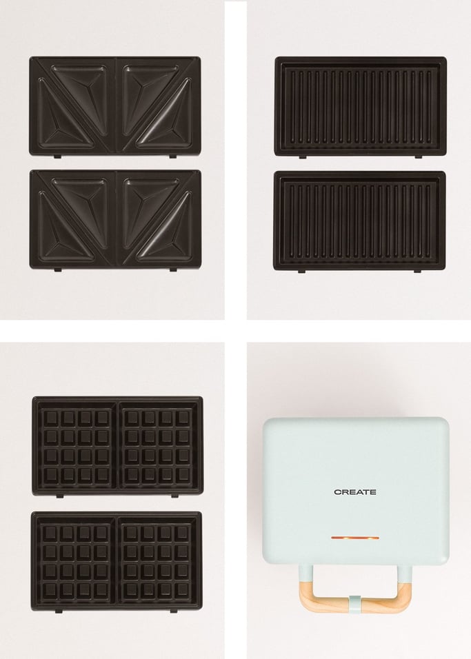 STONE STUDIO - Sandwich grill and waffle maker with removable plates, gallery image 7
