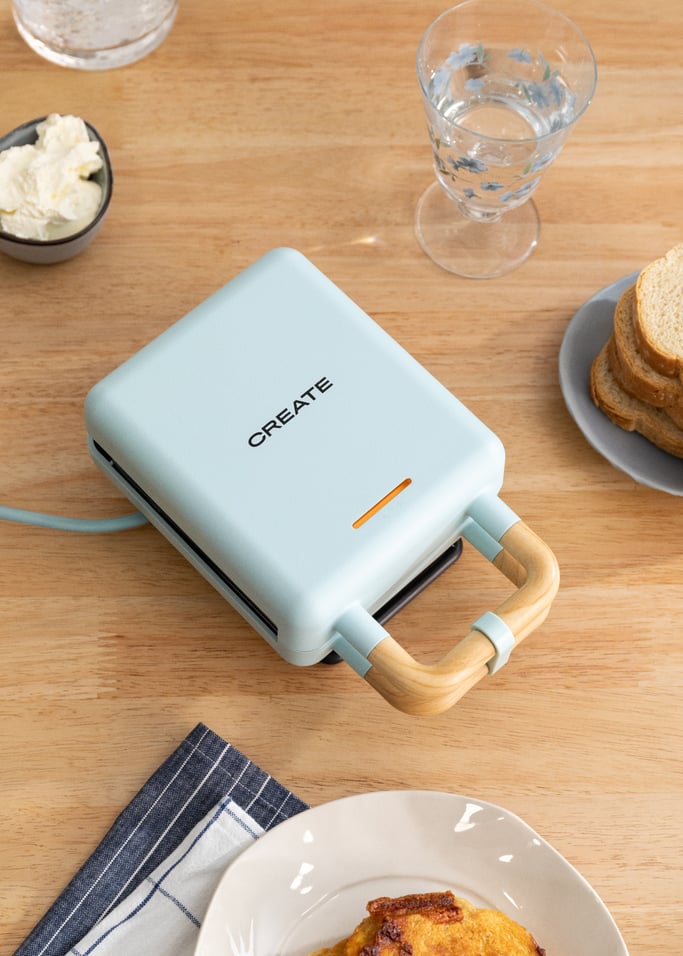 CREATE Stone Studio Sandwich Maker and Waffle Iron in Pastel Blue