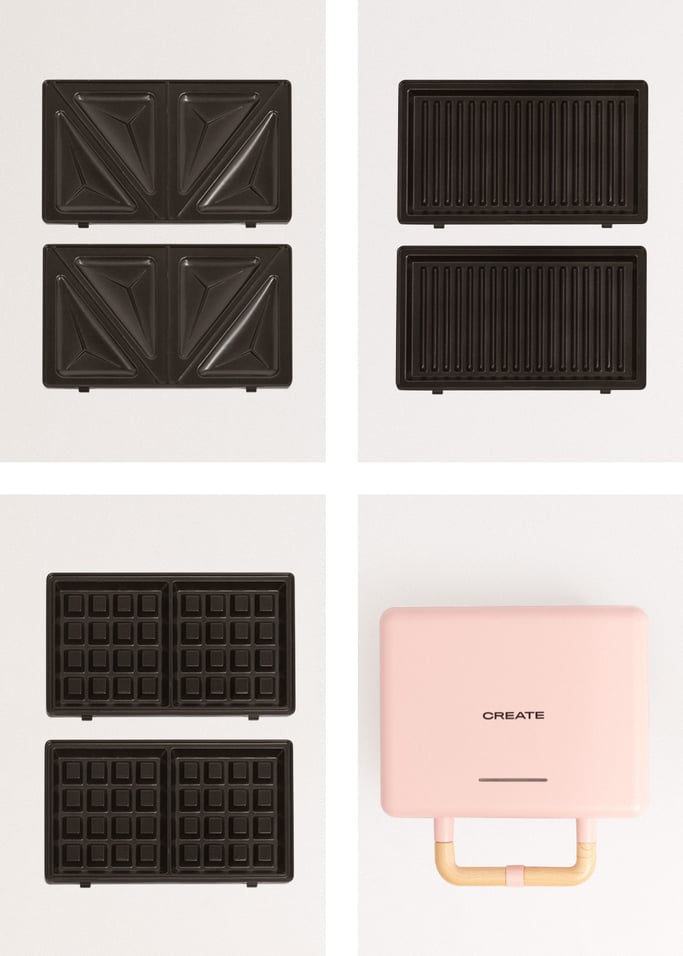 STONE STUDIO - Sandwich grill and waffle maker with removable plates, gallery image 7