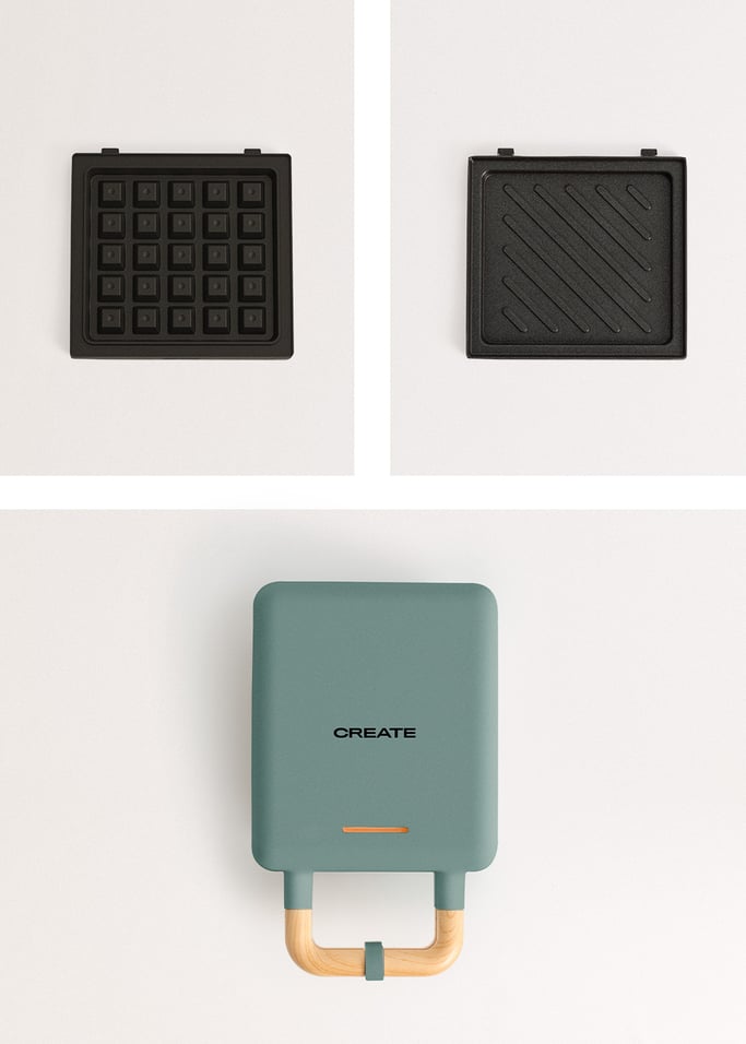 STONE STUDIO - Sandwich grill and waffle maker with removable plates, gallery image 7