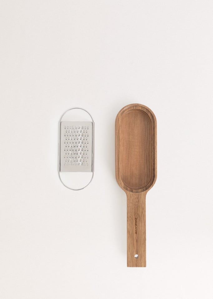 KITCHENWARE ESSENTIALS - Grater with acacia wood bowl, gallery image 5