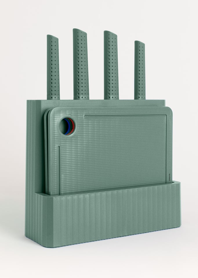 KITCHENWARE STUDIO - Set of 2 chopping boards and 4 kitchen knives, gallery image 5