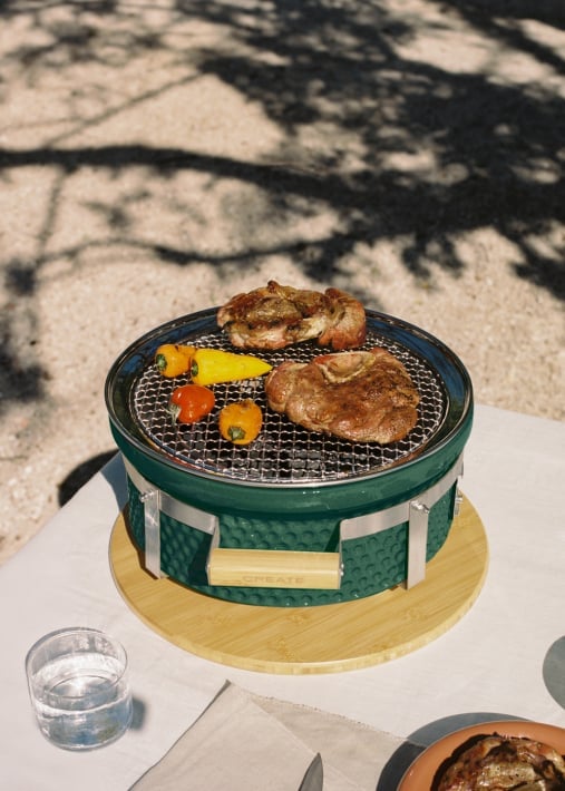 Buy BBQ KAMADO HIBACHI - Round barbecue with grill and griddle
