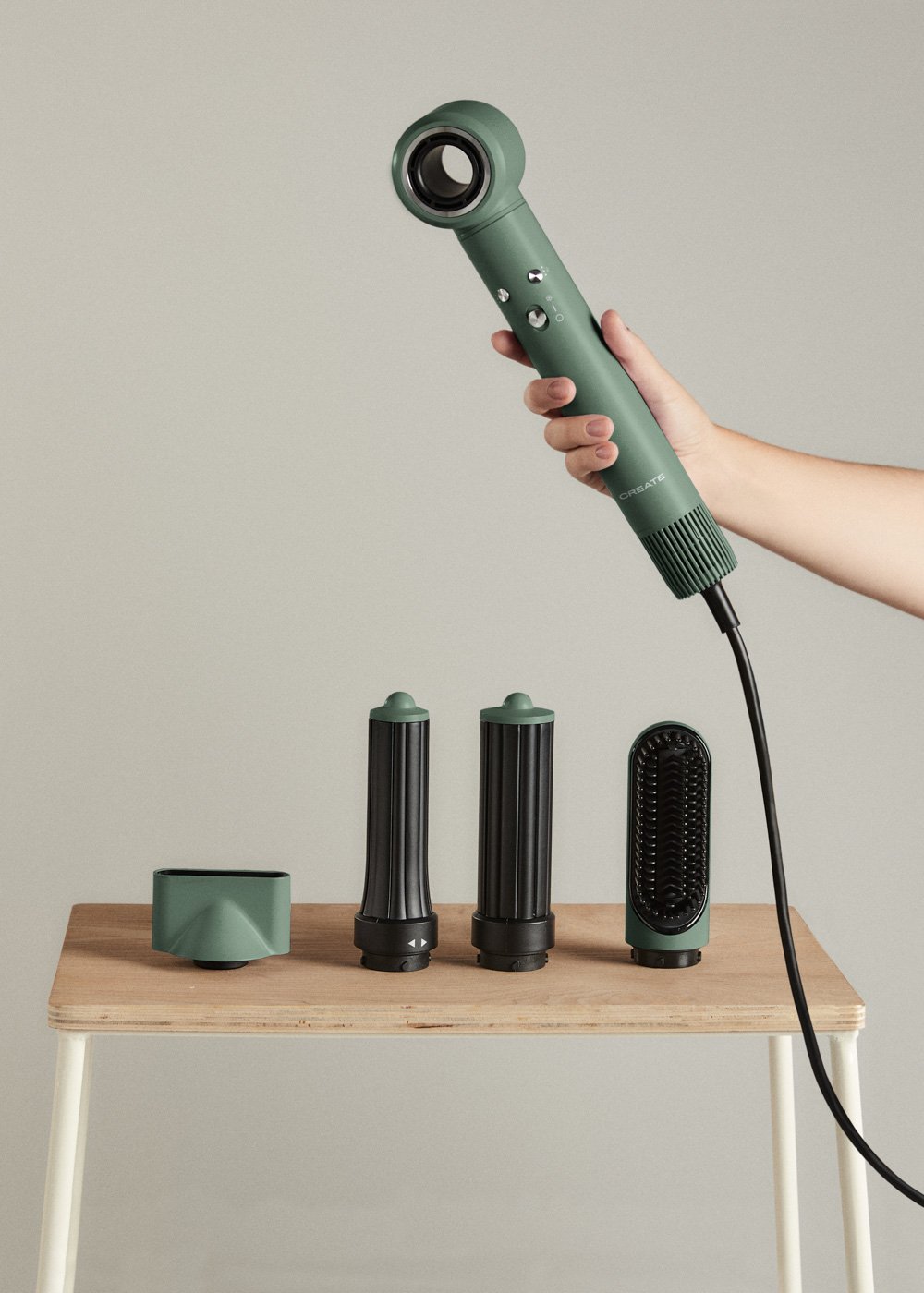 CREATE ION AIR SLEEK BRUSH IRON 新品 5-in-1 ionic air dryer and