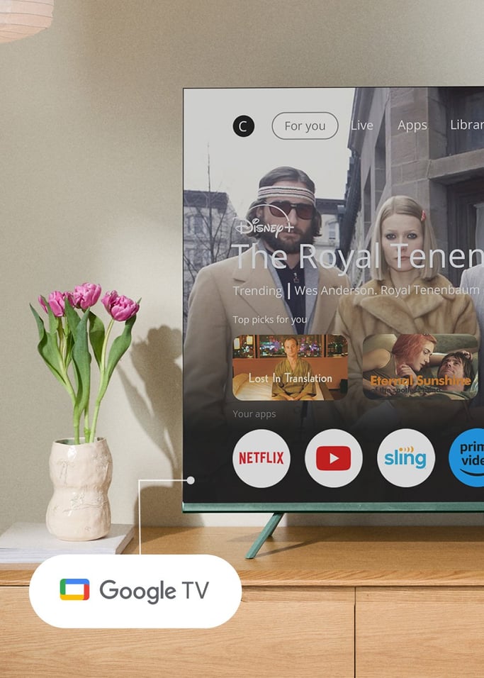 Best Tv Non Reflective Screen QLED 4K Smart TV with anti-reflective screen and color frame - TV COLOR