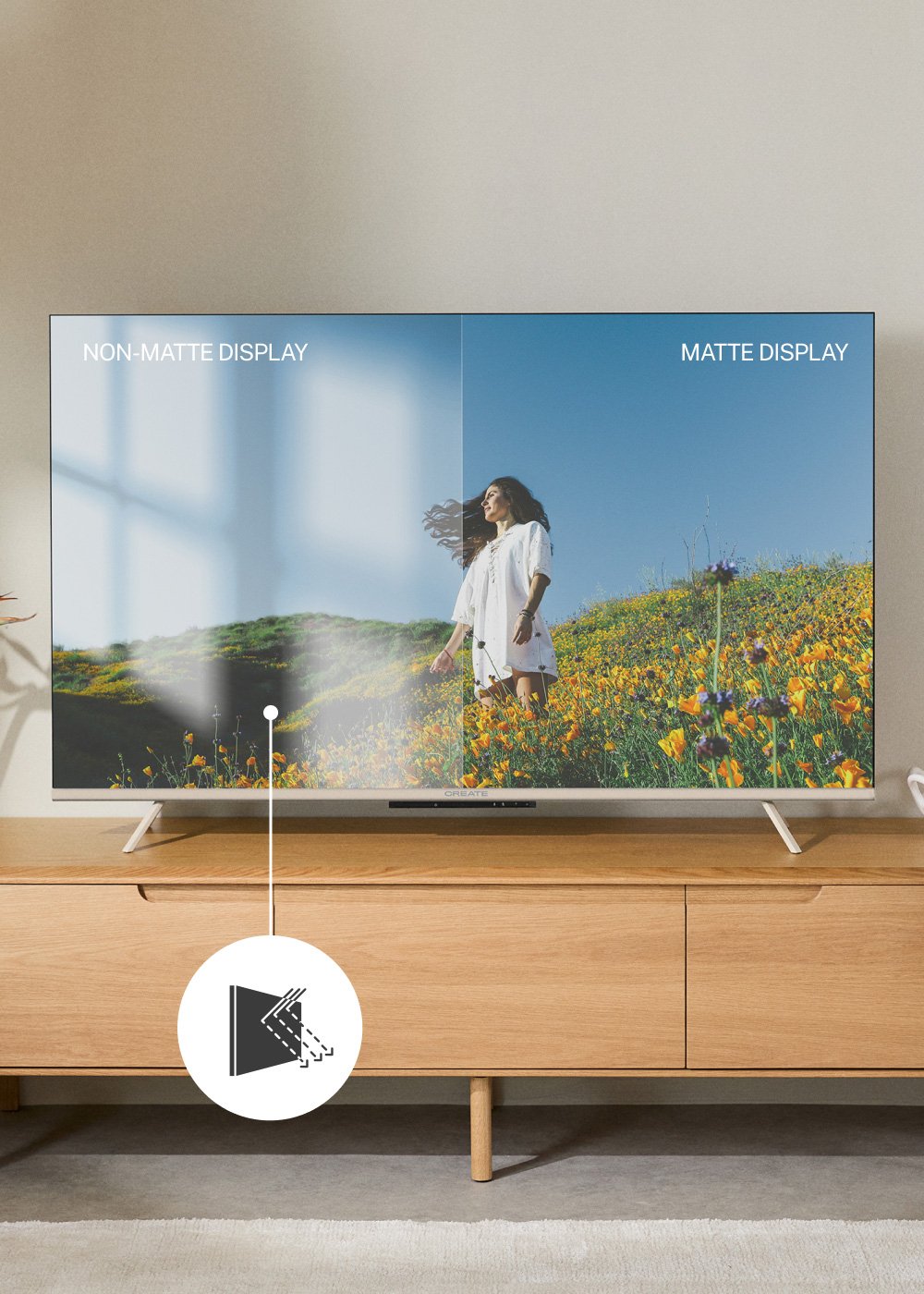 Best Non Reflective Tv Screen TV COLOR STUDIO - QLED 4K Smart TV with anti-reflective screen and